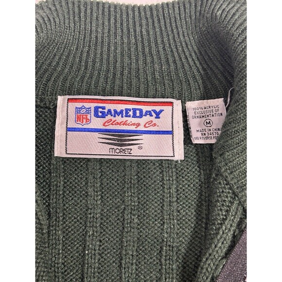 Vintage Green Bay Packers NFL Sweater Full Zip Adult Medium Game Day P2 - Picture 4 of 12